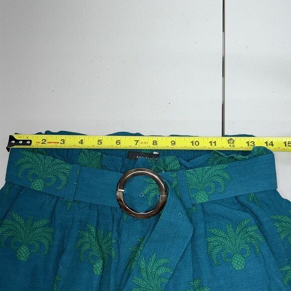 Ann Taylor The Pineapple Belted Paperbag Short Size Small High Waist - Picture 8 of 9